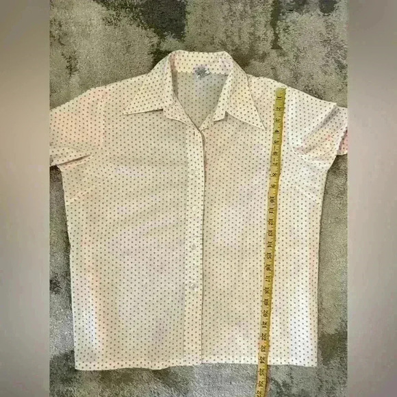 Women’s Miss K Polka Dot Button Down Top - Picture 5 of 5